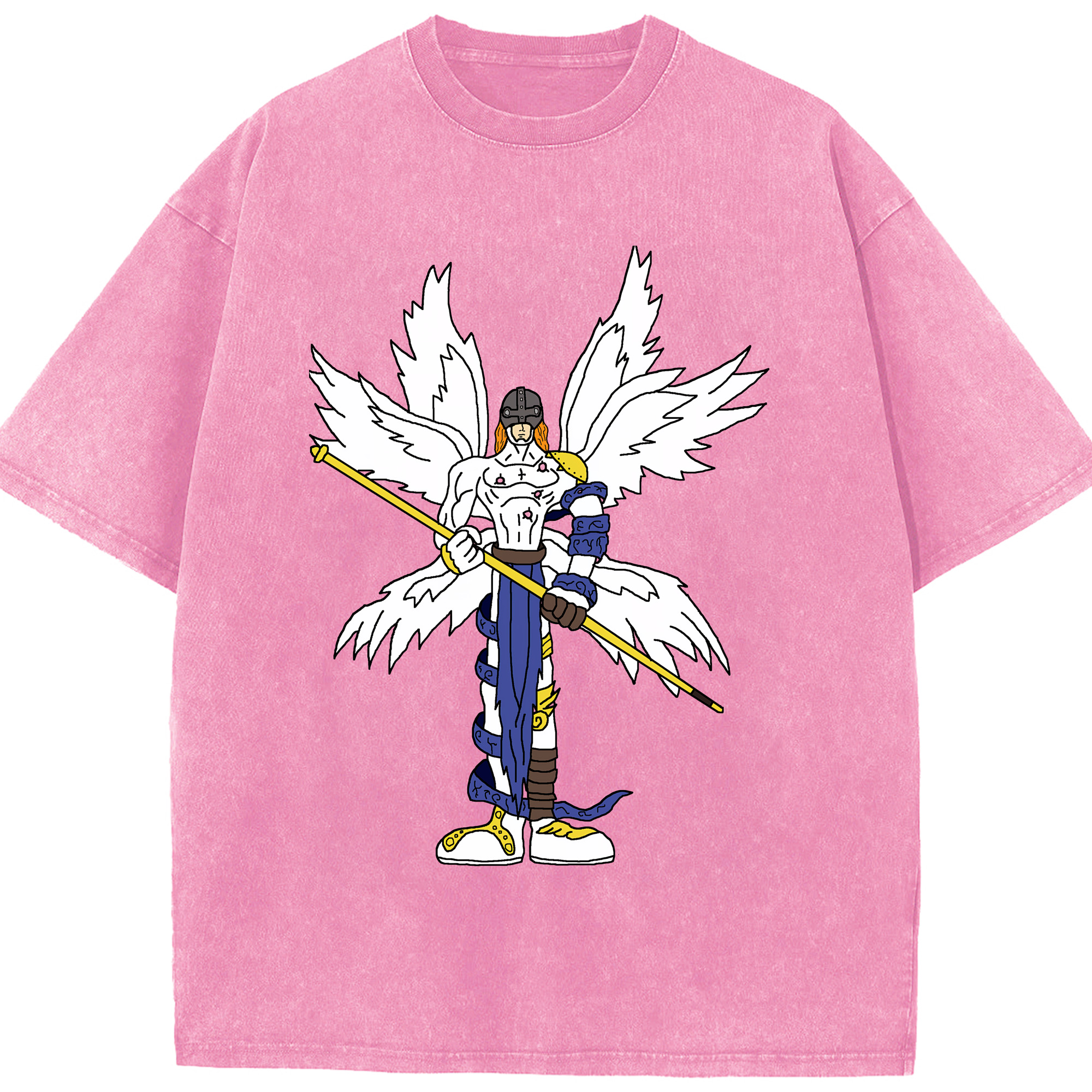 （画像用） Digimon デジタルモンスター/デジモン 綿100% ヴィンテージ風 半袖Tシャツ（フロントプリント）